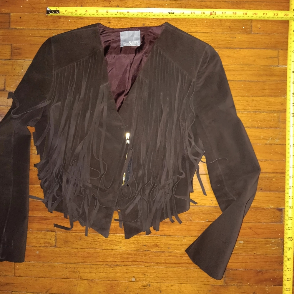 Mike & Chris suede fringed jacket
